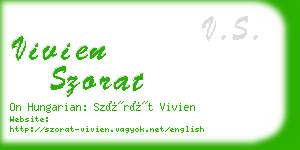 vivien szorat business card